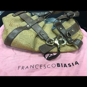 Francesco Biasia vintage straw bag